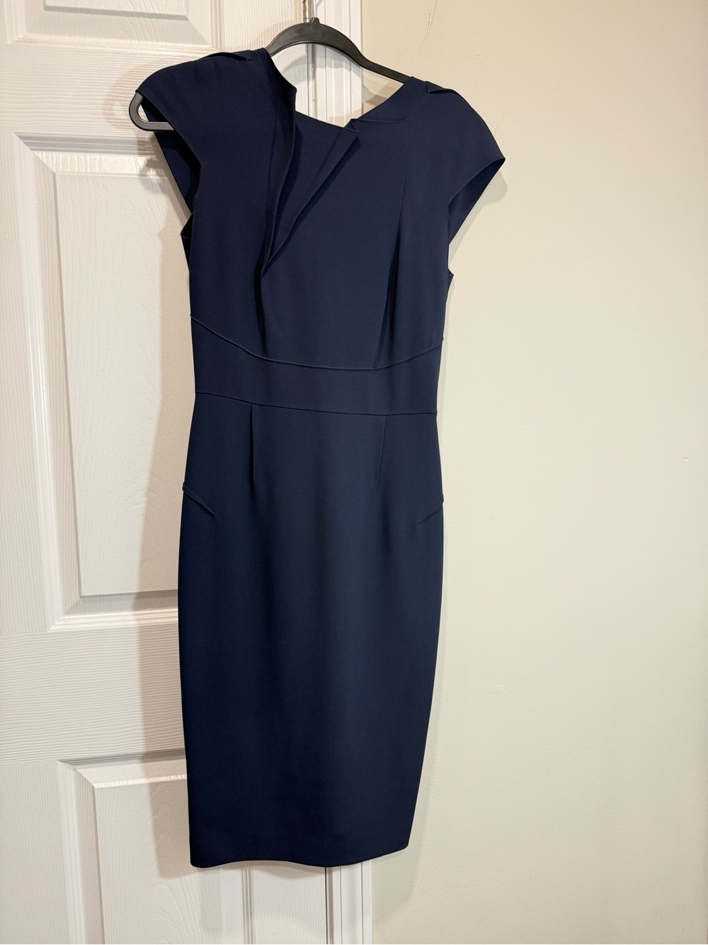 Roland Mouret Neiman Marcus Limited Edition Navy Dress US 6 UK 10 Made France